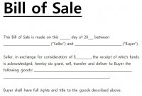 bill of sale template
