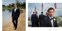 hamptons ny wedding montauk yacht club groom beach sand preparations portrait fall