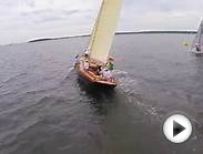 Aerial view of NYYC Race Week in Newport, Rhode Island