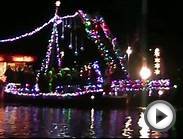 Huntington Harbor NY 2012 Lighted Boat Parade - Viewed