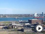 Ships passing on the Detroit River