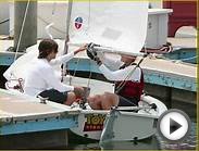 Zac Efron getting some sailboat lessons at Marina del Rey